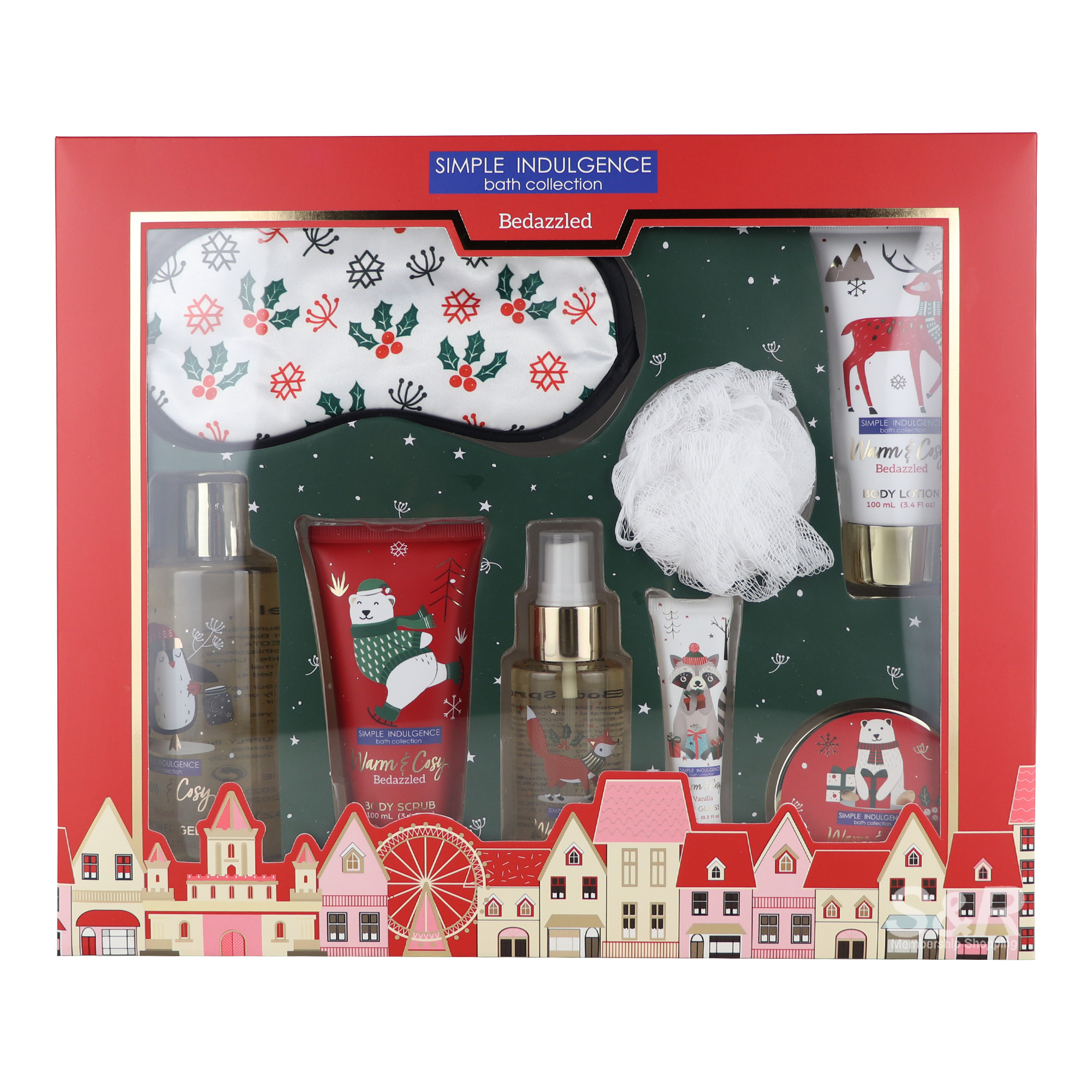 Simple Indulgence Bedazzled Holiday Bath Set Collection Simple Indulgence Bedazzled Holiday Bath Set Collection